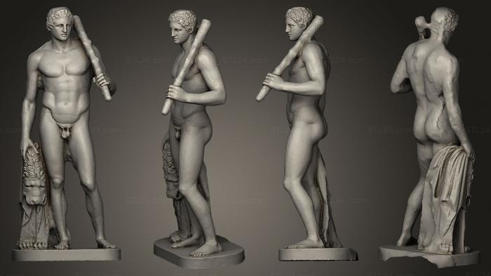 Статуи античные и исторические (Геракл, STKA_0850) 3D модель для ЧПУ станка